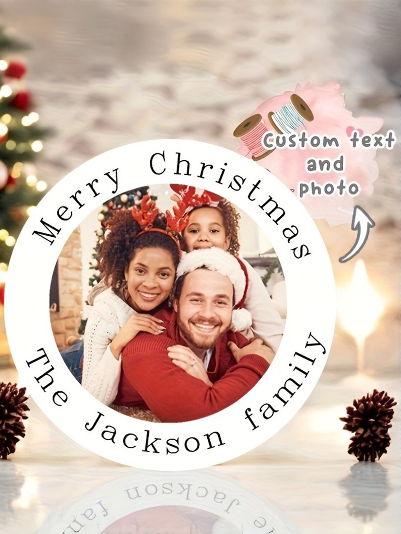 Custom Family Christmas Stickers